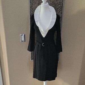 White House Black Market Black and White Dress